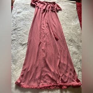 Easel Pink Off-Shoulder Maxi Dress size small